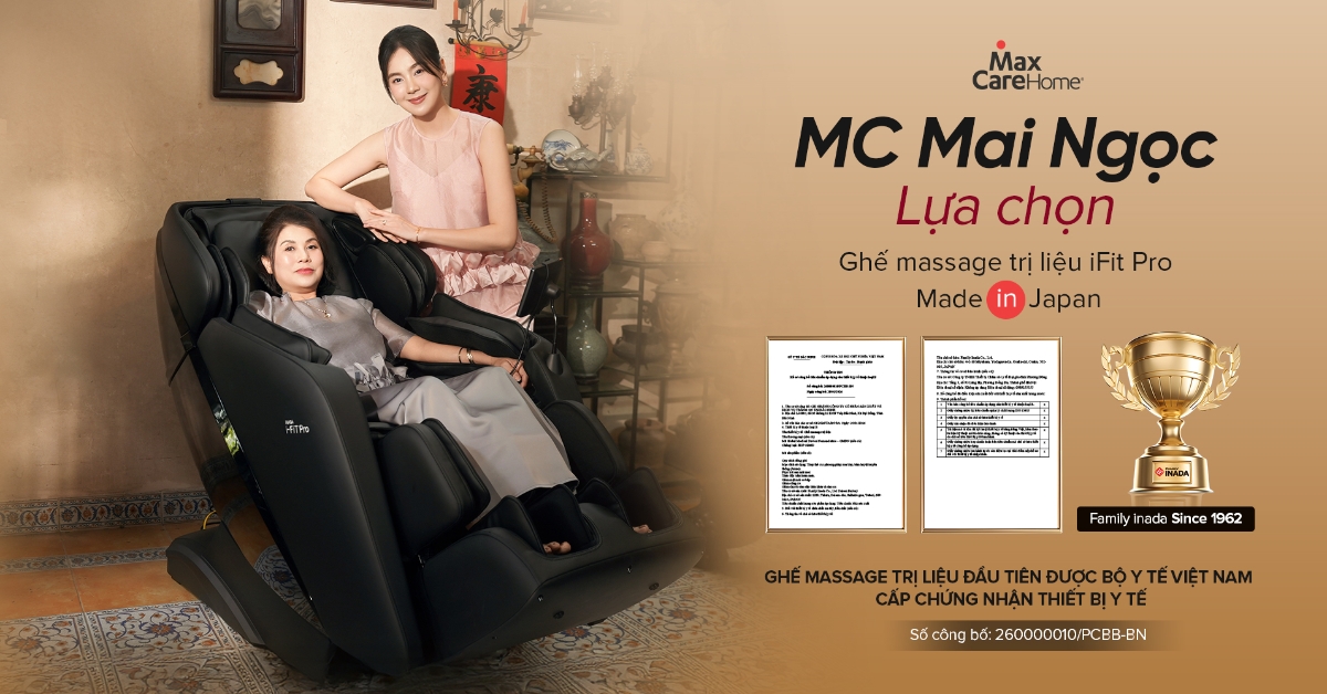 iFIT PRO chính thức đạt chứng nhận ghế massage trị liệu tại Việt Nam. Ảnh: Maxcare Home.